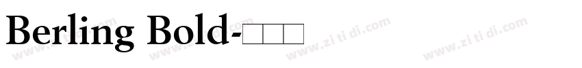 Berling Bold字体转换